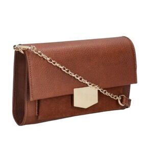 Moda Luxe Allison Crossbody in Brown Faux Leather​​​​​